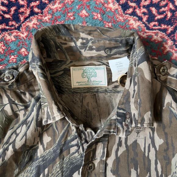Vintage Mossy Oak Shirt Men’s Size Medium 21x30.5 Long Sleeve Treestand Camo - Picture 3 of 8